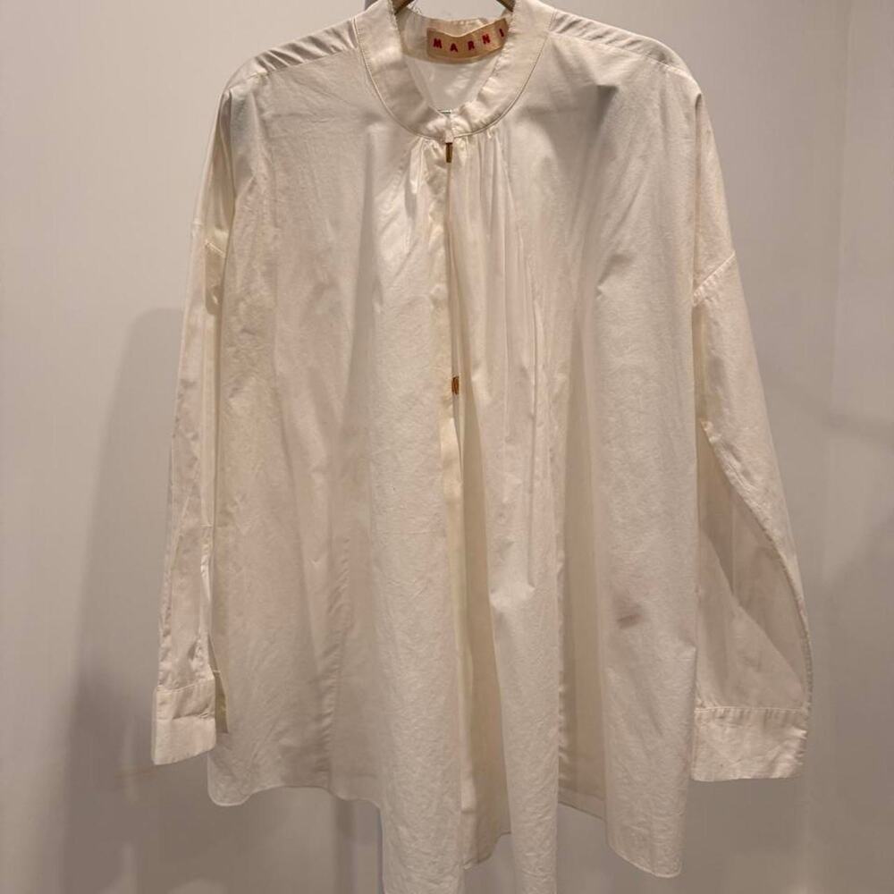Marni white cotton blouse
